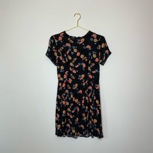 xhilaration • Black Floral Polka Dot Dress